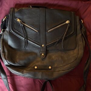 A+ Black Crossbody Messenger Bag